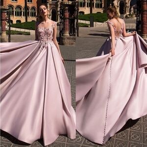 Elegant Pink Evening Gown